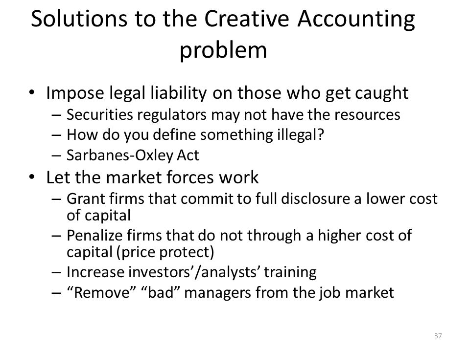 The Ethics of Creative Accounting